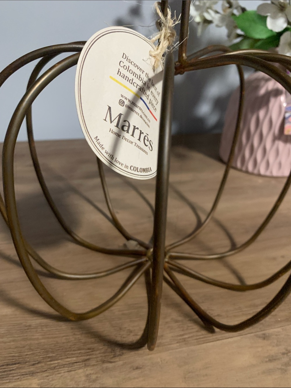 🆕- Marrés Rustic Decorative Metal Pumpkin - Antique Gold Finish. - Picture 3 of 4
